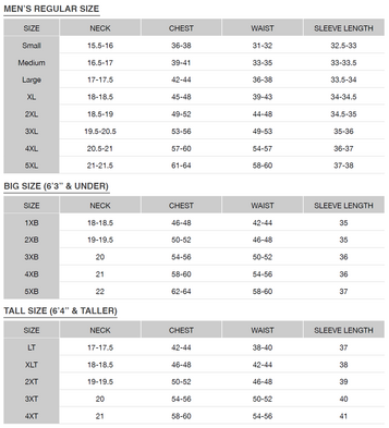 Size chart for a MCC00032 Cutter & Buck Adapt Eco Knit Hybrid Recycled Mens Full Zip Jacket